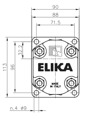 8,2 cc Marzocchi Elika kugghjulspump höger med 1:8 konisk axel – bild 3