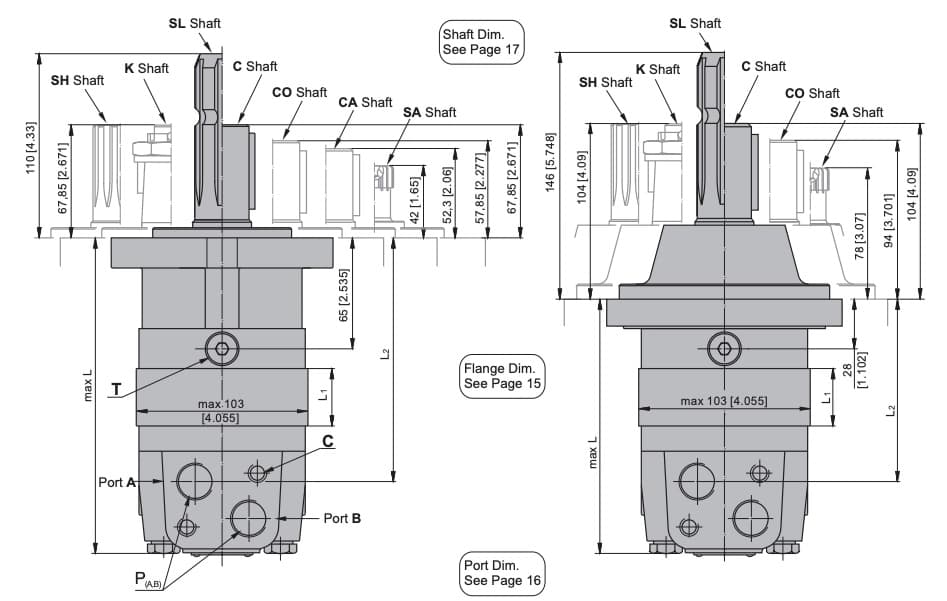 MSW315K 315cc hydraulmotor 35 mm 1:10 konisk axel – bild 3