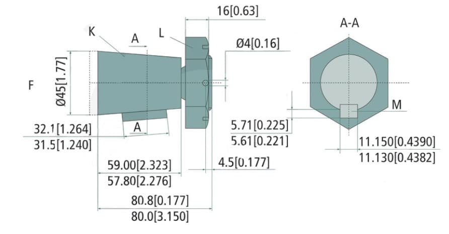 MTW500 500cc hydraulmotor 1"3/4 1:10 konisk axel – bild 3