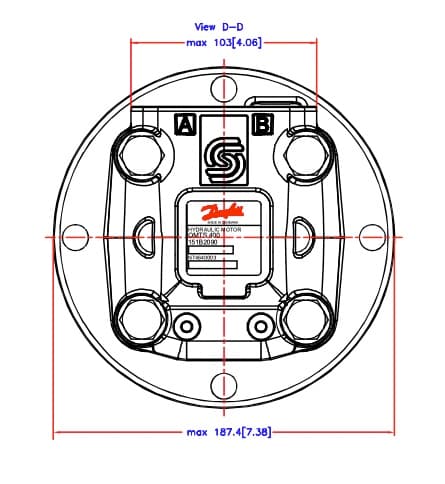 MTS250 250cc hydraulmotor utan utgående axel – bild 4