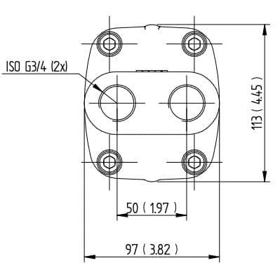 Sunfab axialkolvmotor 17cc med 45 l/min splinead axel 8x32x34,9 – bild 3