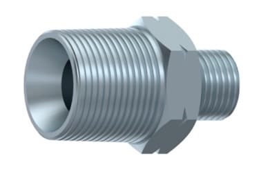 BSP 3/8" - NPT 3/8" hane inskruvningskoppling