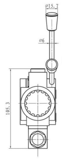 Stapelbar riktningsventil elektrisk-manuell 3/8" 24VDC 40l/min ABPT stängd – bild 4