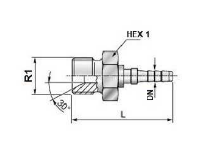 DN 2 presskoppling 1/8'' BSP hane – bild 2