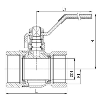 Lågtryckskulventil 2-vägs 1/4" – bild 2