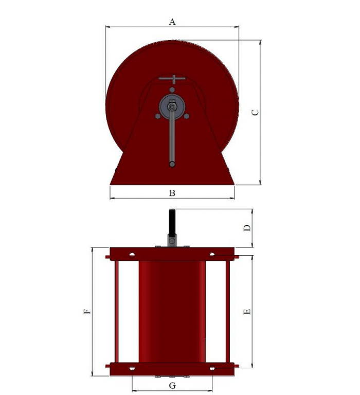 Handmanövrerad slangvinda kort 1/2" – bild 2