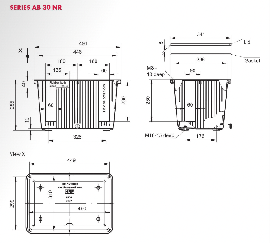 Aluminium hydrauliktank AB 30 liter – bild 5