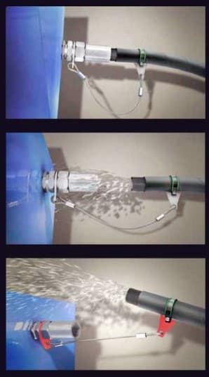 Säkerhetslina av stål för 16S eller 5/8" hydraulslangkopplingar, öppen – bild 3