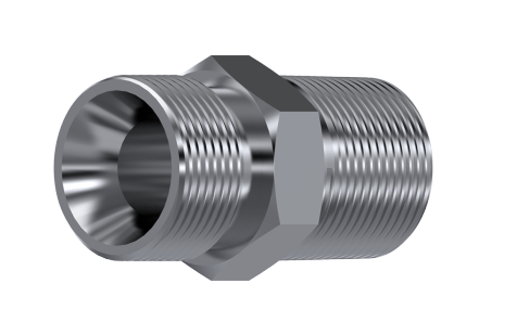 Rostfri adapter 1"1/2 BSP - 1"1/2 BSPT hane-hane