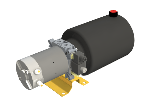 12V 1,5kW hydraulaggregat enkelverkande krets – bild 2