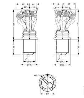 Joystick professionell 4 funktioner höger – bild 3