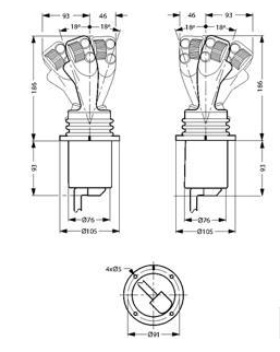 Professionell joystick 5 funktioner höger – bild 4
