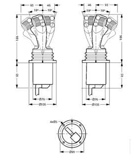 Joystick 6 funktioner sub-D höger – bild 5