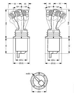 6-funktions joystick sub-D höger – bild 4