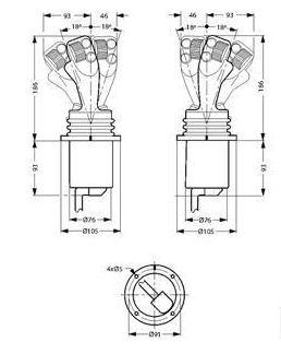 Professionell joystick 7 funktioner höger – bild 3