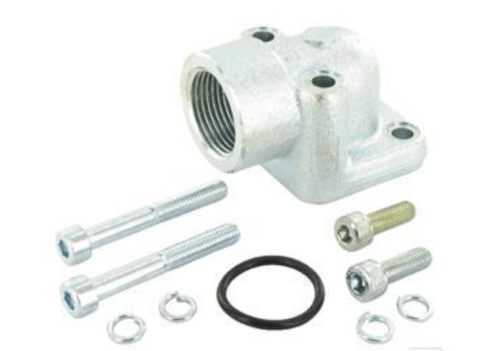 Pumpfläns vinklad 3/4" BSP stål (55 mm)