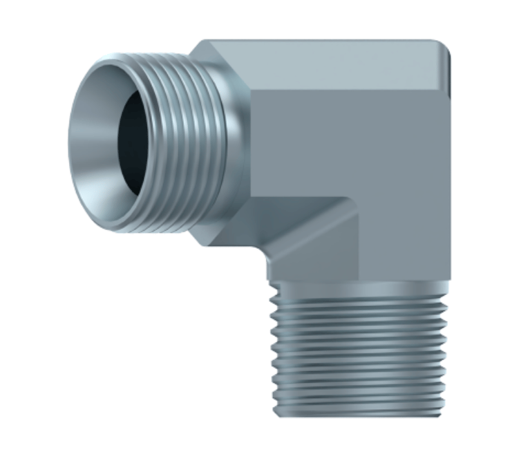 Reducering vinkelkoppling 90º 1/4" BSP - 1/4" NPT hane