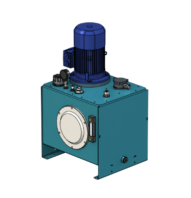 3-fas elektriskt hydraulaggregat 4kW med 60 liters tank – bild 2