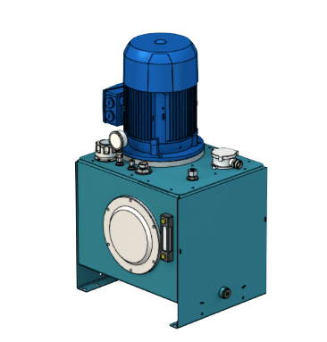 3-fas elektriskt hydraulaggregat 5,5kW med 60 liters tank – bild 2
