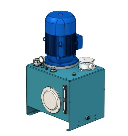 3-fas elektriskt hydraulaggregat 15kW med 130 liters tank – bild 2