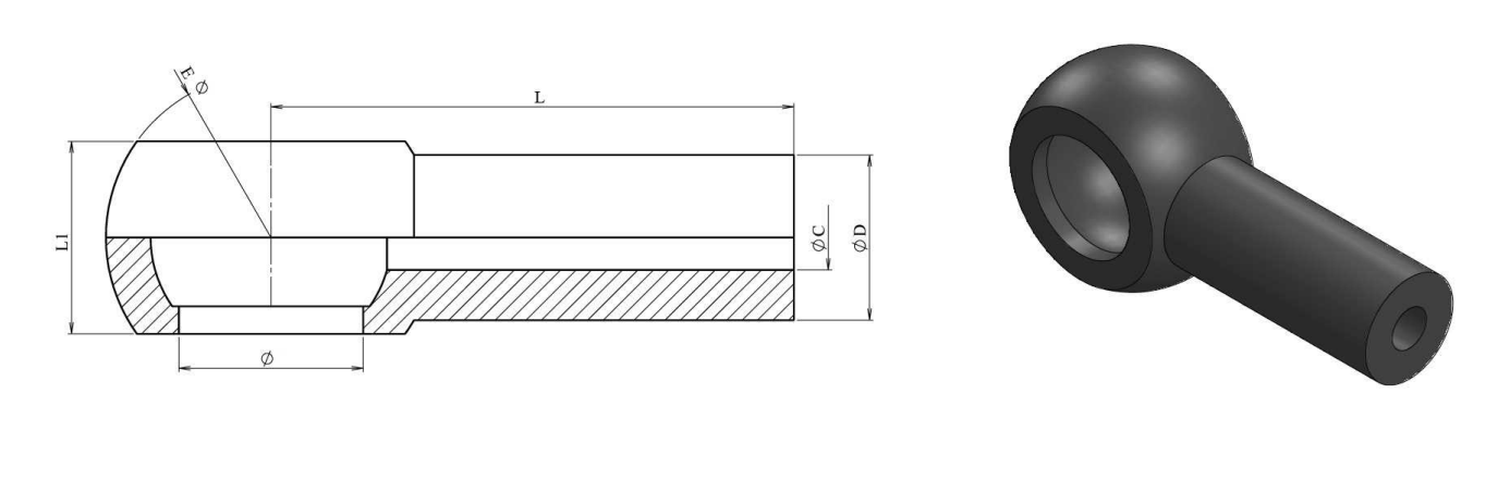 Svetsbar banjo 3/8" BSP – bild 2