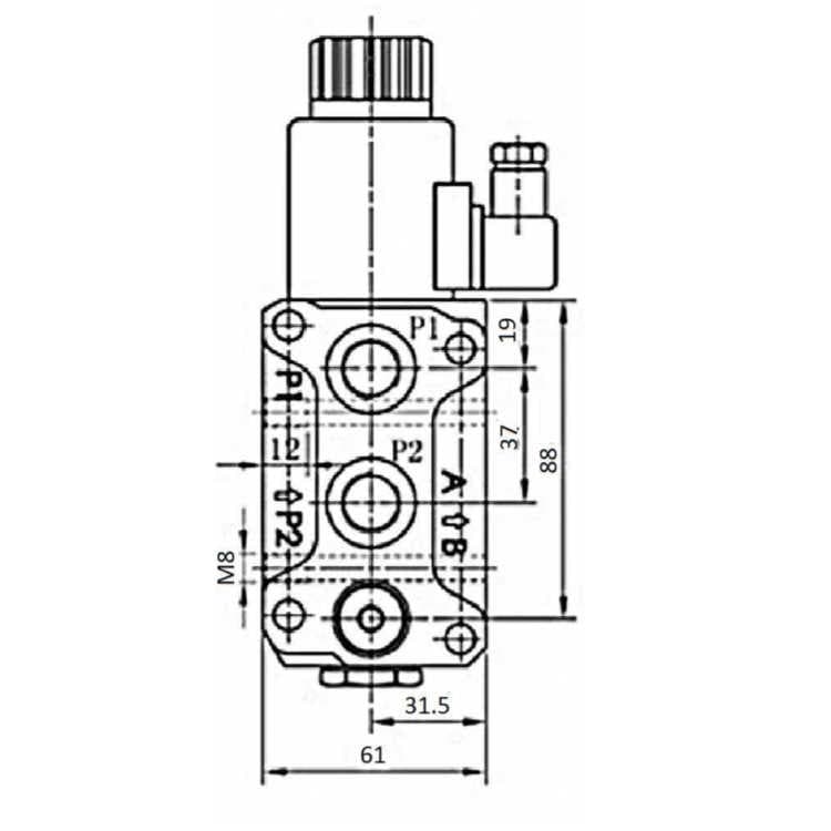 6-sektions 6/2 selektionsventil 16 anslutningar 50 L/min 12V – bild 5