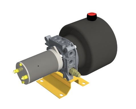 48V 0,8kW hydraulaggregat dubbelverkande krets – bild 2