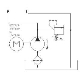 48V 0,8kW hydraulaggregat dubbelverkande krets – bild 3