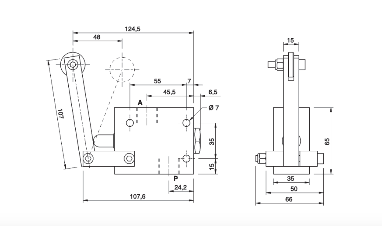 Hydraulisk ändlägesventil G 1/2" BSP normalt stängd – bild 2