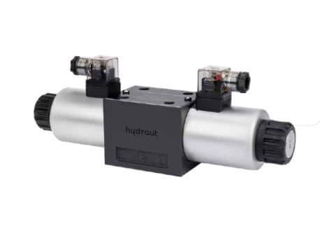 NG6 24V Cetop Elektrisk 4/3 riktningsventil ABP anslutna T stängd 350 bar