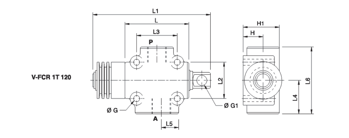 Hydraulisk ändlägesventil G 3/4" BSP öppen – bild 2