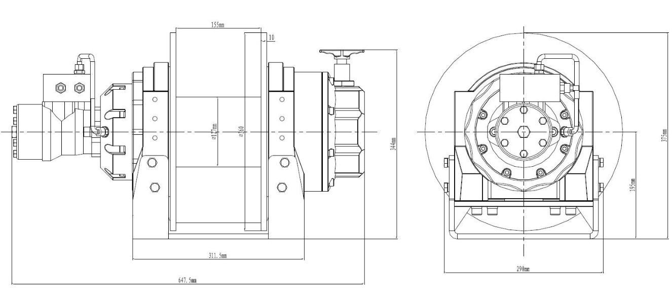 Hydraulisk dragvinsch GW HWV 6804kg – bild 8