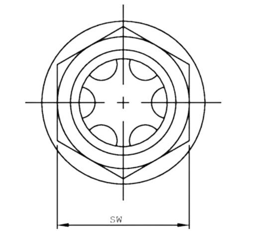 Siktglas M16x1,5 aluminium – bild 2