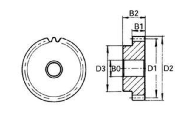 Kugghjul modul 5, 70mm 12 tänder – bild 2