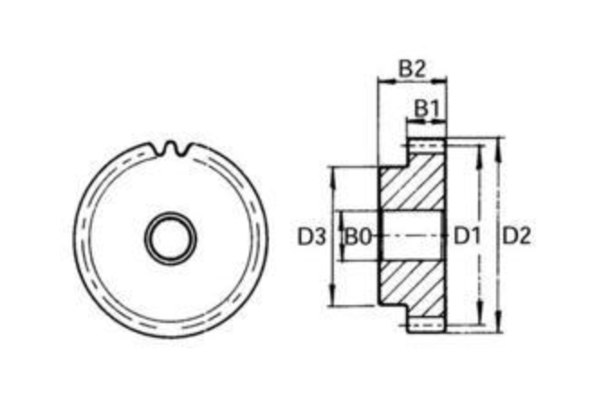 Kugghjul modul 6, 132mm 20 tänder – bild 2