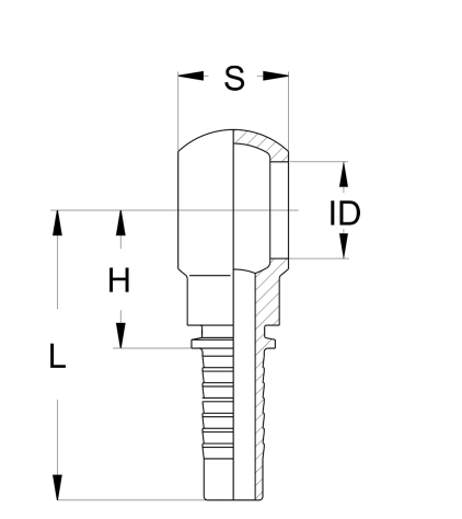 M20x1,5 Banjo presskoppling för 1/2" (DN12) slang – bild 2