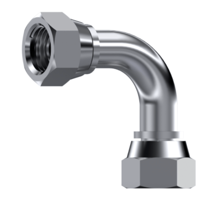 Rostfri vinkelkoppling 90º 1/2" BSP hona med svivel