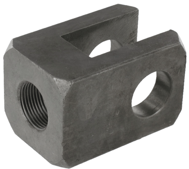 Gaffel Ø30.25mm höjd 90mm 60x60mm med M30 gänga
