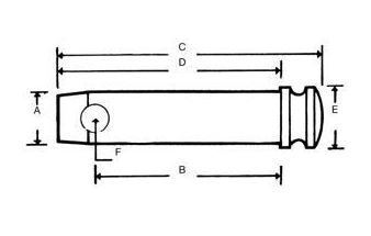 Toppstångssprint med diameter 28 mm, längd 135 mm – bild 2