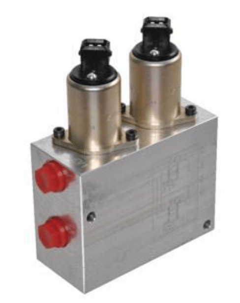Reduceringsventil 1/4" 6 l/min 0-35 bar (12V) dubbel proportionell