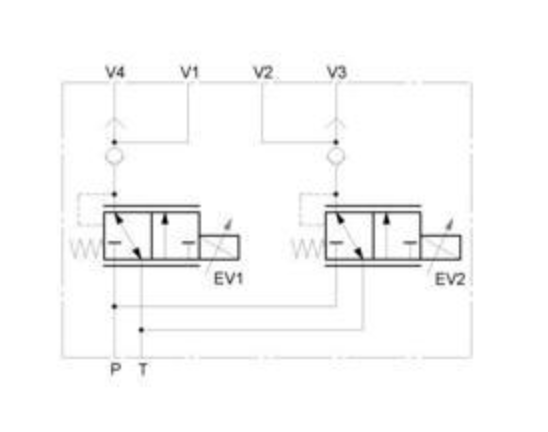 Reduceringsventil 1/4" 6 l/min 0-35 bar (12V) dubbel proportionell – bild 5