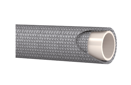 5/16" slät PTFE-slang med dubbelt rostfritt stållager per meter