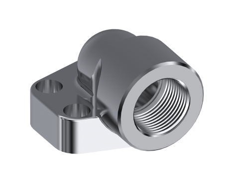 Rostfri SAE 90° gängfläns (hona) 1" BSP, 1 tum, 6000 PSI