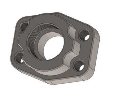 Rostfri SAE gängad motfläns (hona) 3/4" BSP, 3/4 tum, 3000 PSI – bild 2