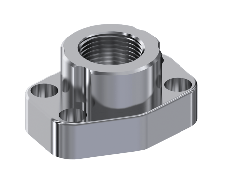 Rostfri SAE gängfläns (hona) 4" BSP, 4 tum, 3000 PSI