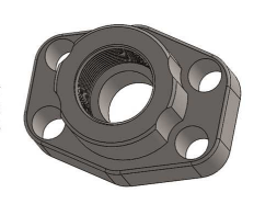 Rostfri SAE gängfläns (hona) 4" BSP, 4 tum, 3000 PSI – bild 2