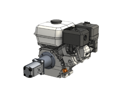 Honda GX200 (QXE4) 6,5 hk bensinmotor med förinstallerad kugghjulspump pumpgrupp 1