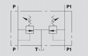 1/2" Dubbel tryckbegränsningsventil 2 x P-T serie VMPD – bild 4