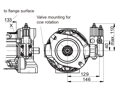 45 DFR variabel axialkolvpump höger - öppen krets - 45cc - 280 bar – bild 4