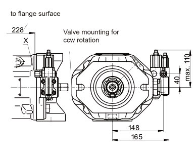 100 DFR variabel axialkolvpump höger - öppen krets - 100cc - 280 bar – bild 4